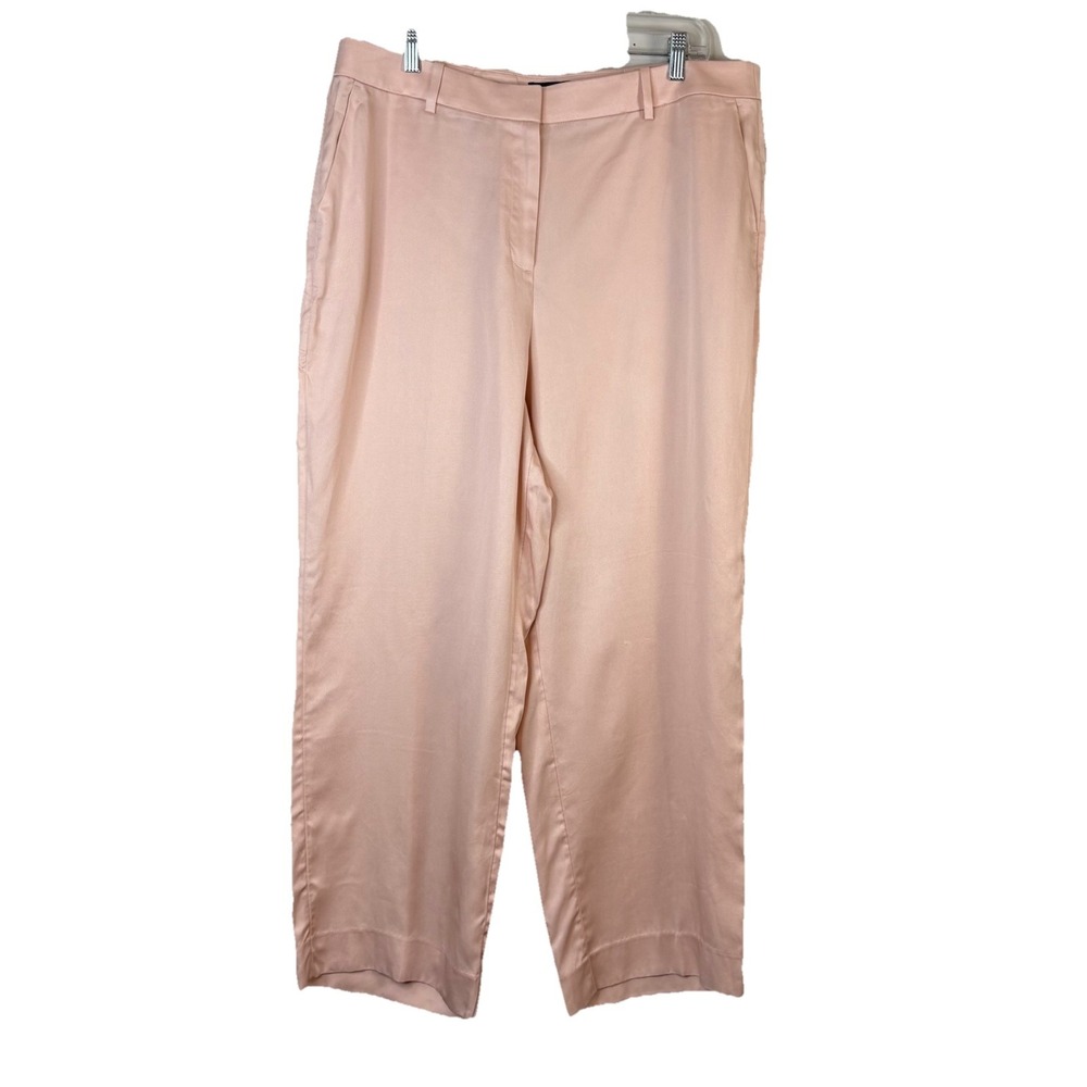 J. Crew Womens Sz 16 Light Pink High Rise Wide Leg Lightweight Lyocell Pants NWT